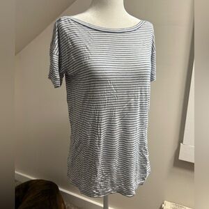 LOFT Striped Knit in Blue and White